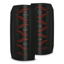 AlphaRex 87-96 Ford Bronco/F-150 Luxx-Series LED Tail Lights - Black Red-1
