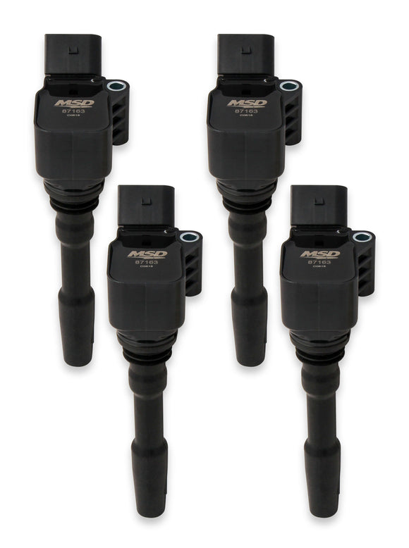 MSD Blaster Ignition Coil Pack For VW/Audi 1.8T & 2.0T (Black) - Set Of 4