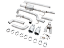 AWE 0FG Dual Split Rear Exhaust for '21+ Ford F-150 - 5" Chrome Silver Tips-6