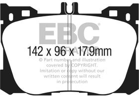 EBC 2017+ Mercedes-Benz E300 (W213) 2.0L Turbo Yellowstuff Front Brake Pads - 0