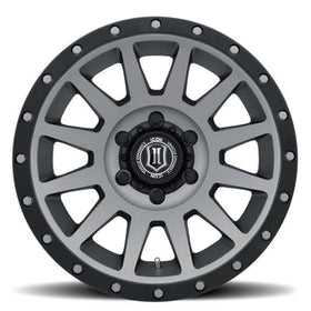 ICON Compression 18x9 5x5 -12mm Offset 4.5in BS Titanium Wheel