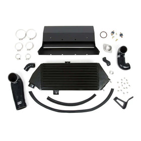 Grimmspeed Top Mount Intercooler Kit Inc. Splitter Thermal Dispersant Black For 08-14 WRX