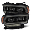 AlphaRex 19-21 Ram 2500 PRO-Series Projector Headlights Plank Style Alpha Black w/Activation Light-1