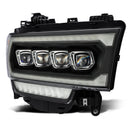 AlphaRex 19-21 Ram 2500 NOVA LED Proj Headlights Plank Style Black w/Activ Light/Seq Signal/DRL-3