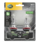 Hella H11 12V 55W PGJ19-2 T4 +50 Performance Halogen Bulb - Pair-1
