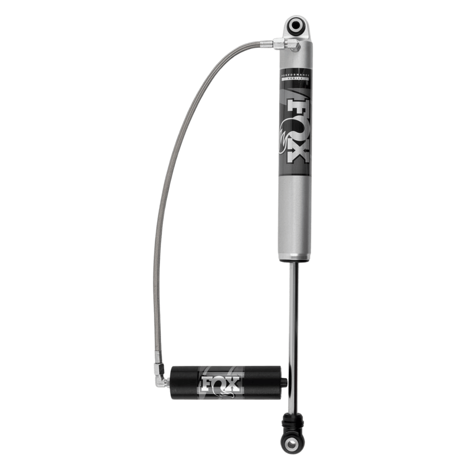 Fox 01-10 Chevy HD 2.0 Perf Series 5.1in. Smooth Body Remote Res. Front Shock / 0-1in. Lift - Alum.