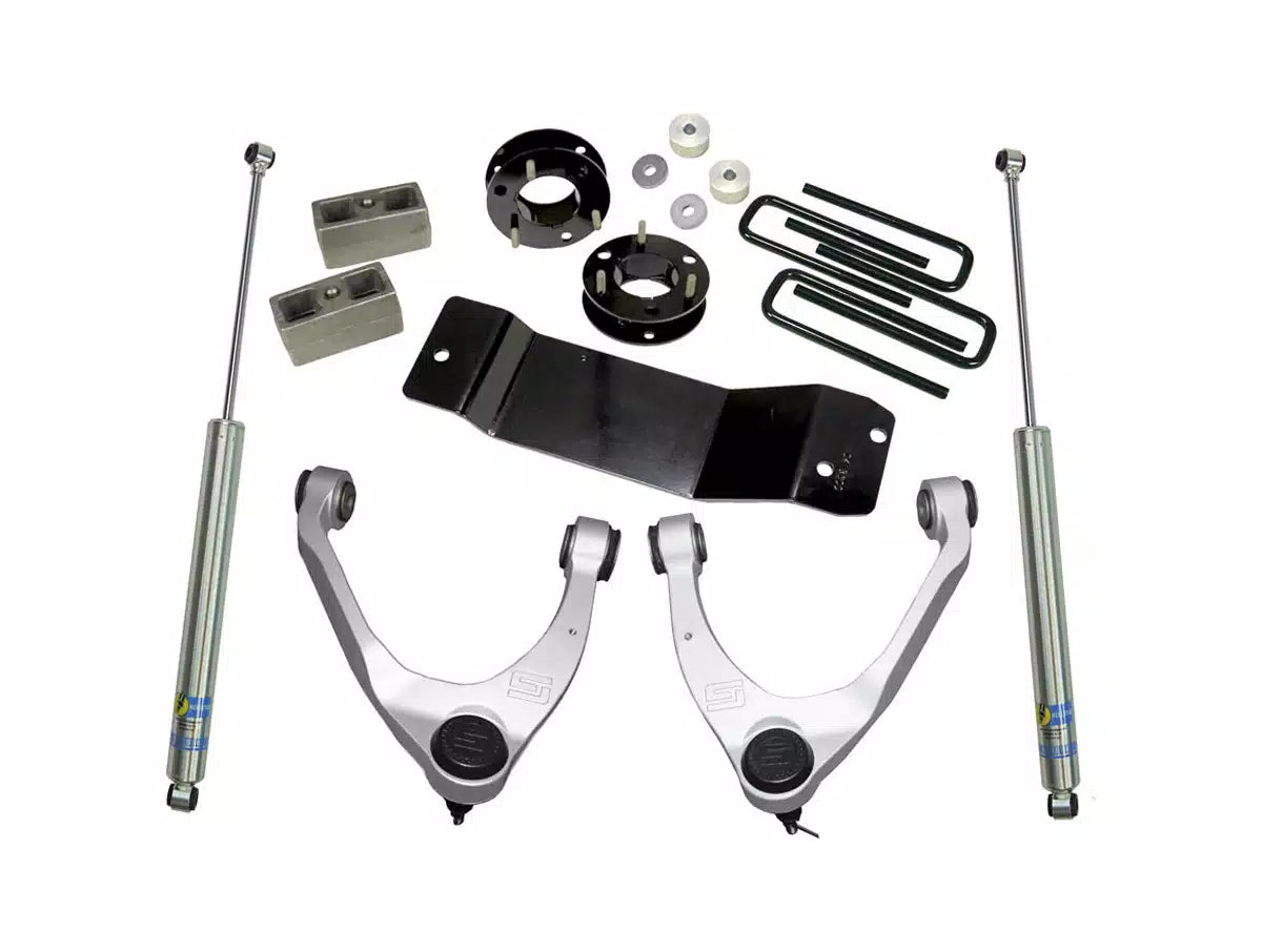 Superlift 14-18 Chevy Silv 1500 4WD 3.5in Lift Kit w/Alum/Steel Control Arms & Bilstein Rear Shocks