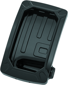 Kuryakyn Nova Curved Vertical Mount Side License Plate Holder Gloss Black