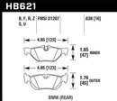 Hawk 08-11 BMW 128i / 10 BMW 323i / 07-11 BMW 328i / 07-11 BMW 328XI HPS Street Rear Brake Pads-2