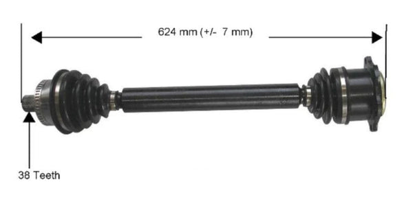 Axle Assembly (Front Right) - VW/Audi / 2.8L V6 / FWD / B5 / Passat / A5