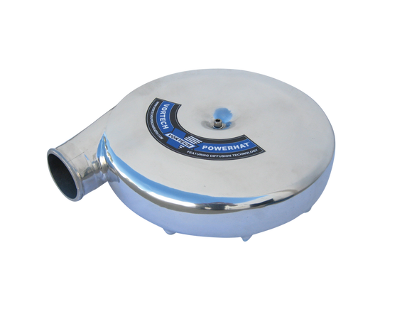 Vortech Universal "PowerHat" Carburetor Hat Assembly. Polished Finish