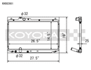 Koyo 12-15 Honda Civic SI 2.4L (MT) Radiator-2