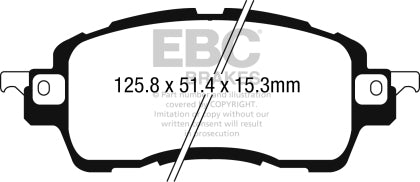 EBC 2016+ Toyota Yaris iA Greenstuff Front Brake Pads - 0