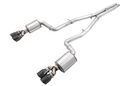 AWE Touring Edition Exhaust for 15+ Challenger 6.4 / 6.2 SC - Non-Resonated - Diamond Black Quad Tips-1