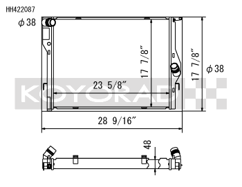 KOYORAD ALUMINUM RADIATOR: 2008–2013 BMW M3