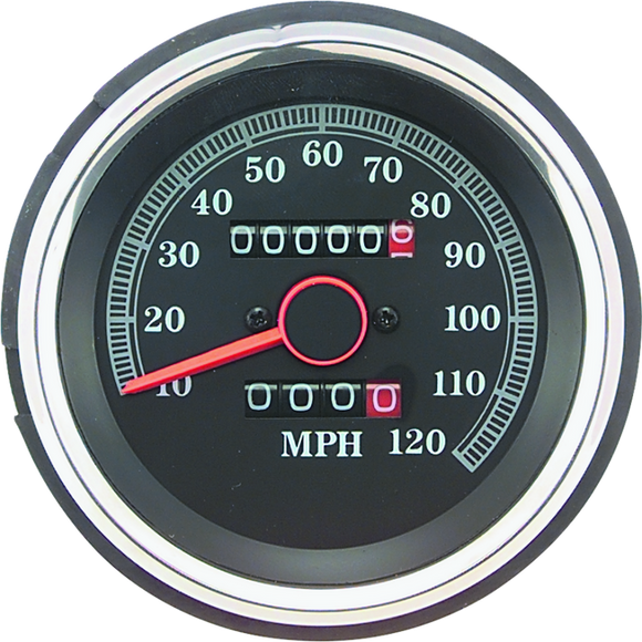 Bikers Choice L84-90XL 85-87 FXRS 87-90 FX Replacement Speedo Blk Face 120 Mph Repl H-D 67037-85A