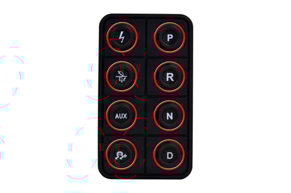 AEM EV 8 Button Keypad CAN Based Programmable Backlighting