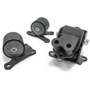 Innovative 96-00 Civic B/D Series Black Steel Mounts 75A Bushings (3 Bolt)-1