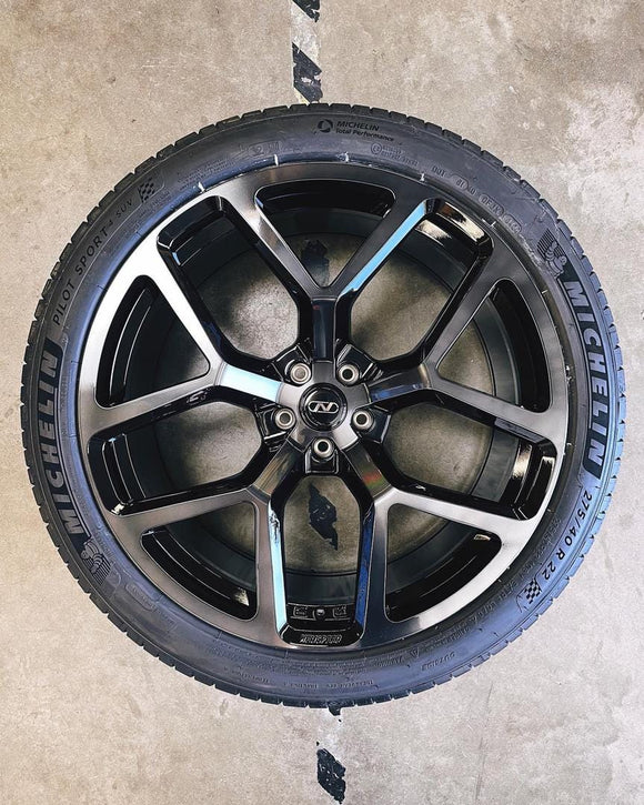 RSe103 20x9.0 • ET35 • 5:112 • 66.5CB Black Platinum - Gloss