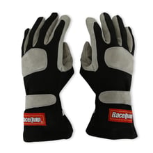 RACEQUIP 1-LYR SFI-1 GLOVE XLG BLACK