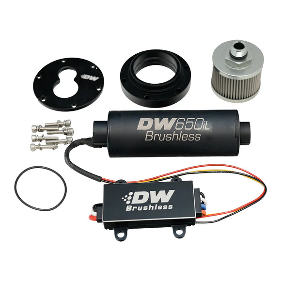 DeatschWerks DW650iL Series 650LPH In-Line External Fuel Pump w/ Single/Dual-Speed Controller