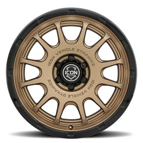 ICON Alloys Rancho 20x9 / 6x135 / 16mm / 5.625in BS Satin Bronze w/ Gloss Black Lip Wheel