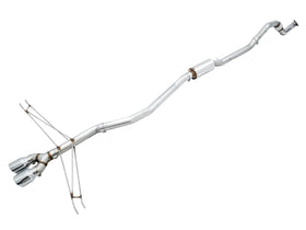 AWE Track Edition Exhaust for 10th Gen Civic Si Coupe / Sedan (includes Front Pipe) - Dual Chrome Silver Tips