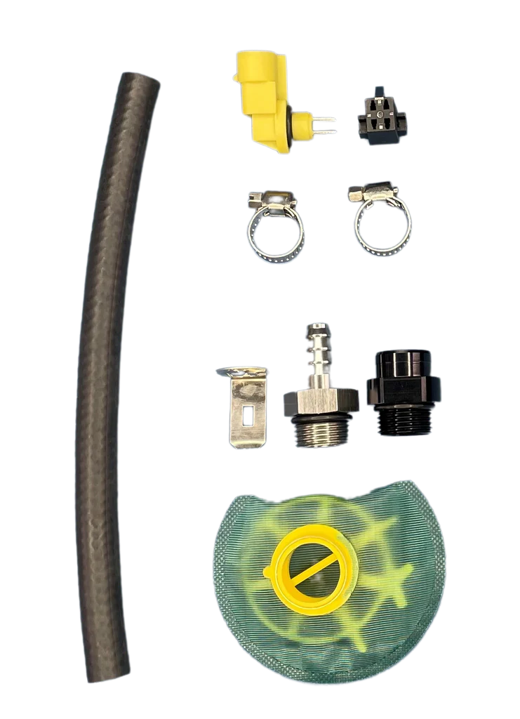 DeatschWerks DW650iL Series 650LPH In-Line External Fuel Pump Universal Install Kit
