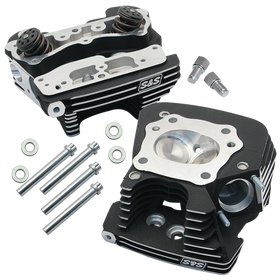 S&S Cycle 99-05 BT Super Stock 79cc Cylinder Head Kit - Wrinkle Black