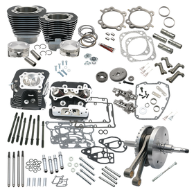 S&S Cycle 2007 BT w/ Balancer 124in Hot Set Up Kit - Wrinkle Black
