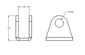 Ridetech Rod End Bracket .87 Wide
