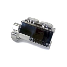 Baer ReMaster Baer Brakes Remaster Master Cylinder: A small, compact, 1-piece body machined out of 6061 T6 billet aluminum, 1-1/8 in. Bore, Right Side Ports, Polished, with a SN95 Hydroboost Mounting Flange.
