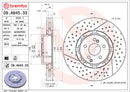 Brembo 17-22 Porsche 718 Boxster/718 Cayman/09-16 Porsche 911 Front Right Drilled UV Coated Rotor A2124210512-2