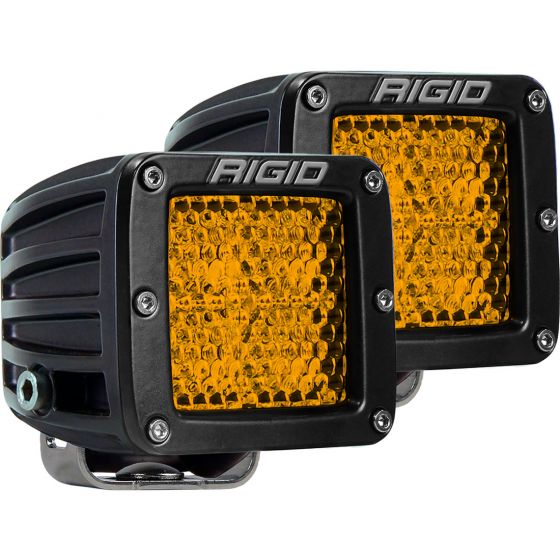 Rigid Industries D-Series - Diffused Rear Facing High/Low - Yellow - Pair