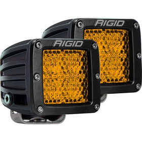 Rigid Industries D-Series - Diffused Rear Facing High/Low - Yellow - Pair