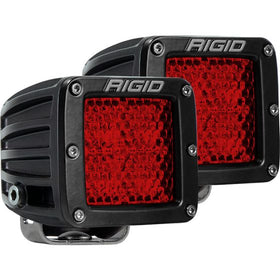 Rigid Industries D-Series - Diffused Rear Facing High/Low - Red - Pair
