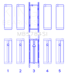 King BMW N20B20 Main Bearing Set - Size +0.50mm-2