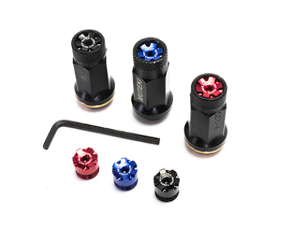 Wheel Mate Muteki Aluminum Closed End Cap 12 X 1.25- Red (24 PCS)