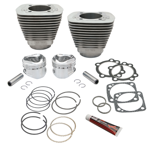 S&S Cycle 84-99 BT 96in 3-5/8in Big Bore Cylinder & Piston Kit For S&S SH96 Engines - Natural