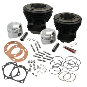 S&S Cycle 66-84 BT 3-31/32in Stroke 3-7/16in Bore 8.0 To 1 Compression Cylinder Kit - Gloss Black