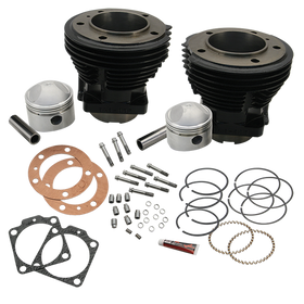 S&S Cycle 66-84 3-7/16in x Up To 4-3/4in Stroke Cylinder Kit - Gloss Black