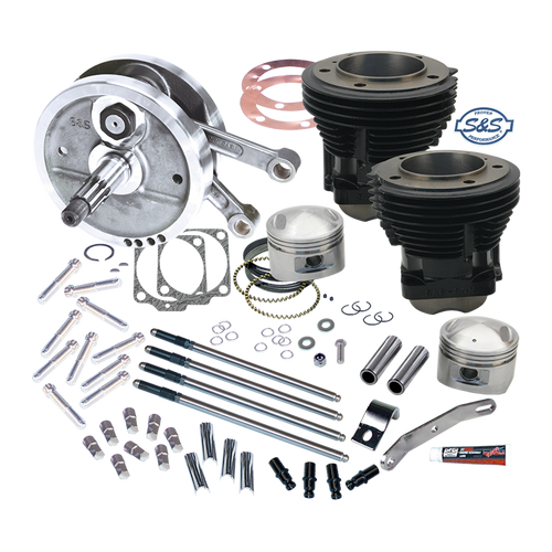 S&S Cycle 70-84 BT 103in Sidewinder Big Bore Stroker Kit - Gloss Black