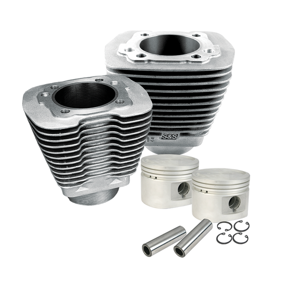 S&S Cycle 84-99 BT w/ Stock Heads 3-1/2in Bore Cylinder & Piston Kit - Natural