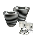 S&S Cycle 84-99 BT w/ Stock Cylinder Heads 3-1/2in Bore Cylinder & Piston Kit - Wrinkle Black-1