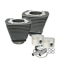 S&S Cycle 84-99 BT w/ Stock Cylinder Heads 3-1/2in Bore Cylinder & Piston Kit - Wrinkle Black