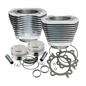 S&S Cycle 1999+ BT Replacement 3-7/8in Bore Cylinder & Piston Kit For S&S 95in Big Bore Kit - Silver