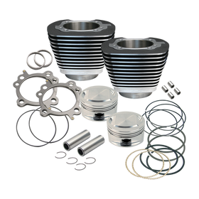 S&S Cycle 99-06 BT Replacement 3-7/8in Bore Cylinder & Piston Kit For S&S 95in Big Bore Kits- Wblack