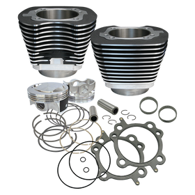 S&S Cycle 99-06 BT 97in Big Bore Cylinder Kit - Wrinkle Black