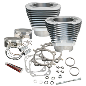 S&S Cycle 07-17 BT 117in Big Bore Cylinder Kit - Silver
