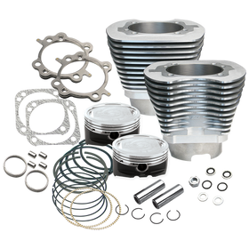 S&S Cycle 99-06 BT 4-1/8in Bore Cylinder & Piston Kit - Silver